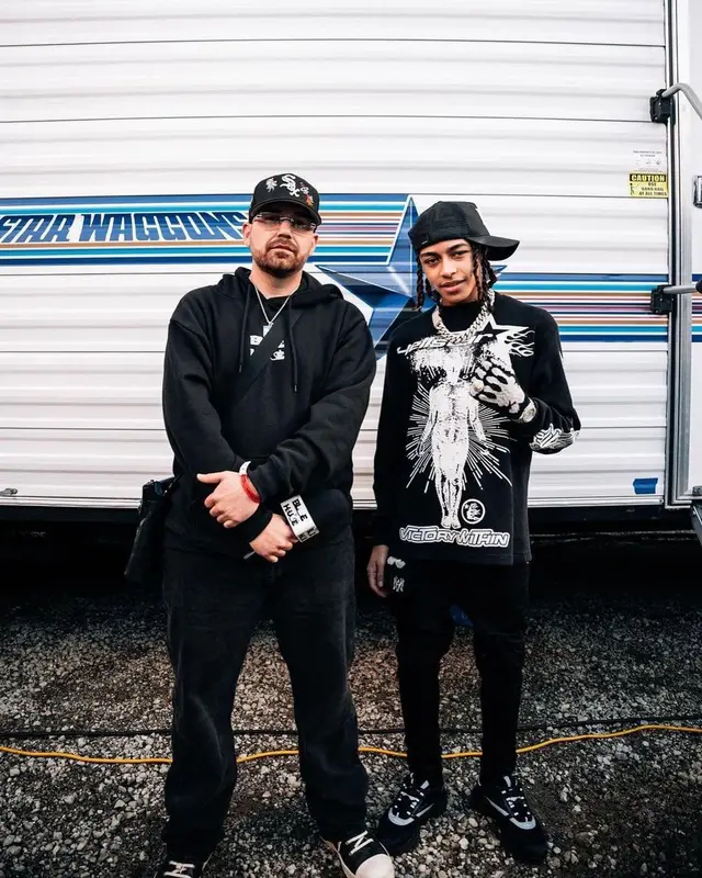 DD Osama outfit in Hellstar, Dior, and Amiri, 2023