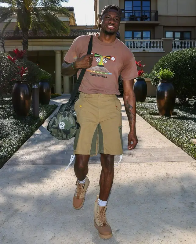 Thanasis Antetokounmpo outfit in Vintage, Round Two, and From a Penny, 2023