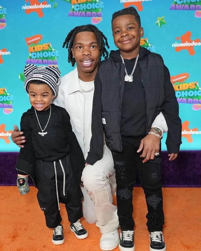 Lil Baby outfit in Louis Vuitton, Gallery Dept., and Rick Owens, 2023