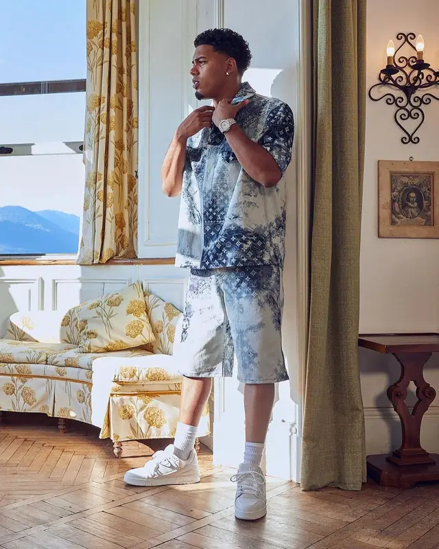 Myke Towers outfit in Louis Vuitton, 2023