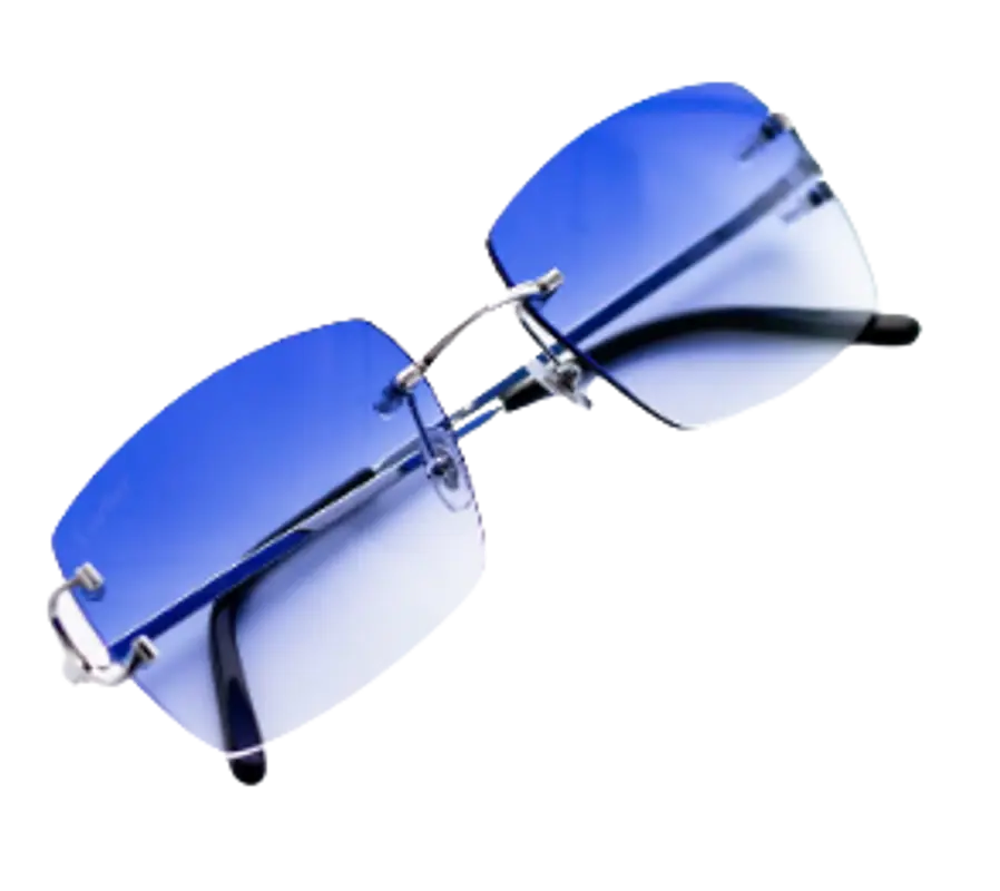 Cartier Platinum Gradient Blue Lens Sunglasses $2100