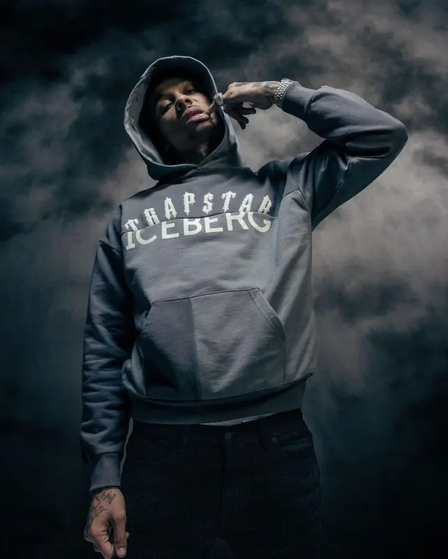 Fredo outfit in Iceberg and Trapstar, 2023