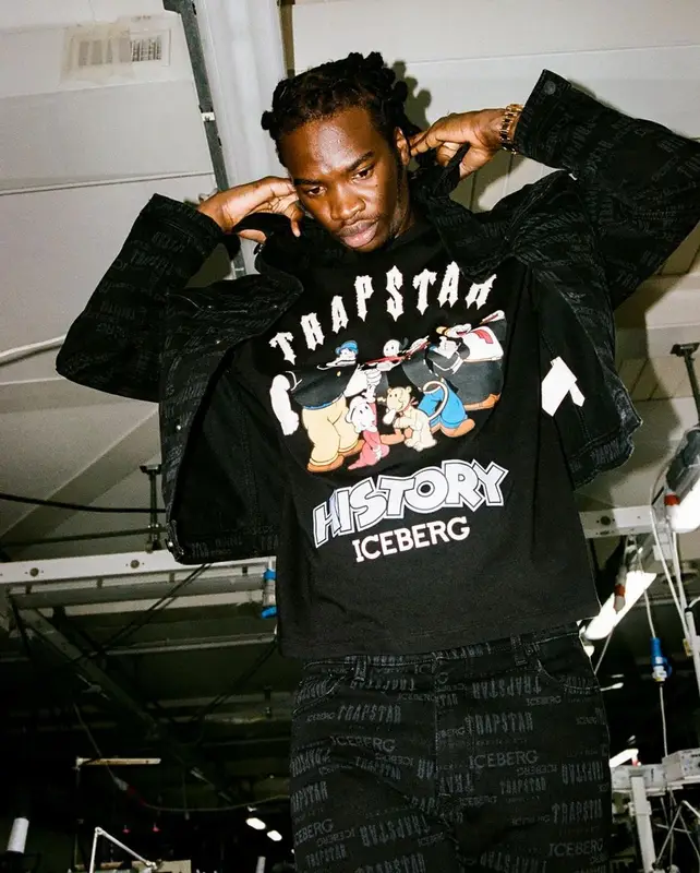 Lancey Foux outfit in Iceberg and Trapstar, 2023