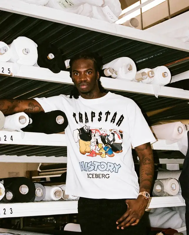 Lancey Foux outfit in Iceberg and Trapstar, 2023