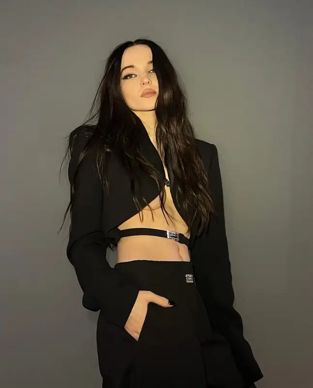 Dove Cameron outfit in Brandon Maxwell and Tamara Mellon, 2023