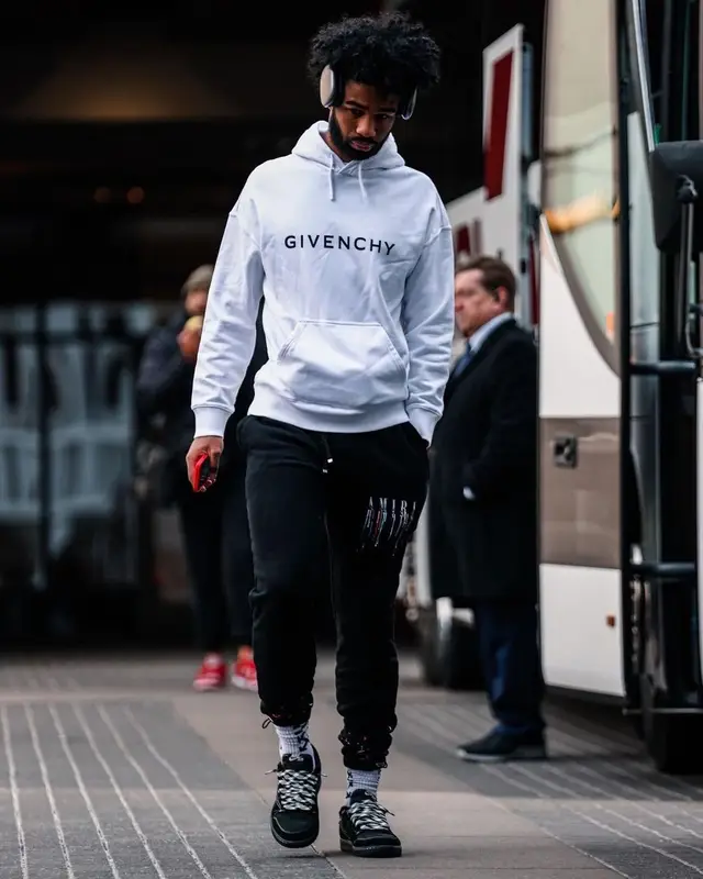 Coby White outfit in Givenchy, Amiri, and Apple, 2023