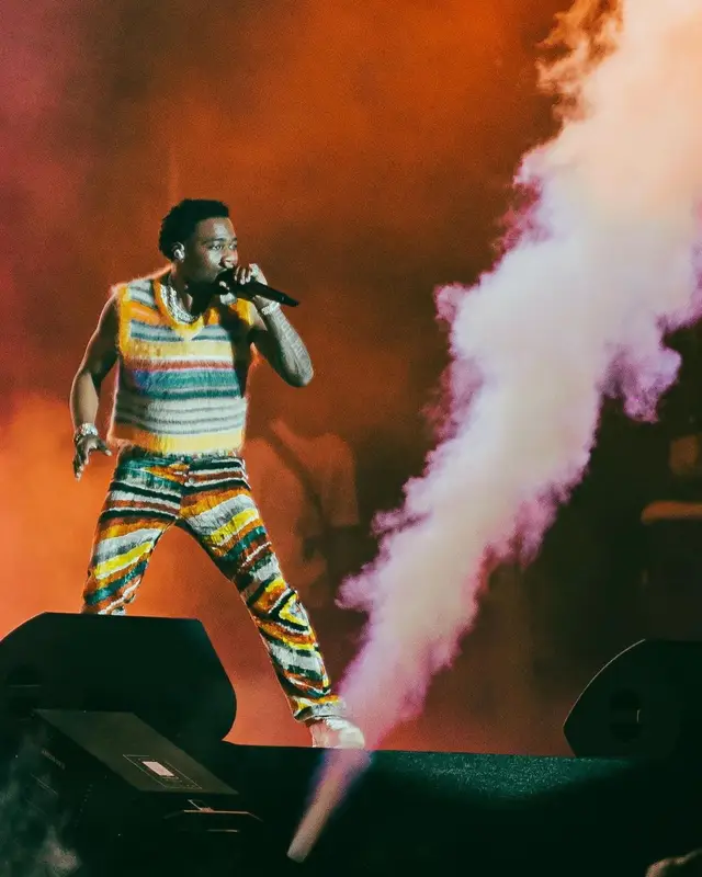 Roddy Ricch outfit in Marni, Palace, and Calvin Klein, 2023