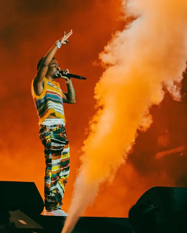 Roddy Ricch outfit in Marni, Palace, and Calvin Klein, 2023