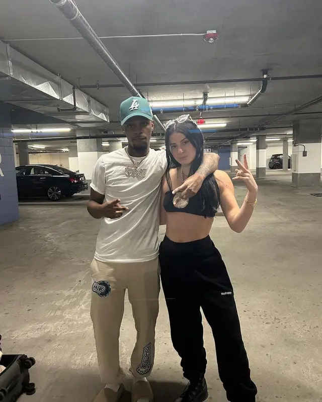 Toosii outfit in Hanes, Homme + Femme, and Adidas, 2023