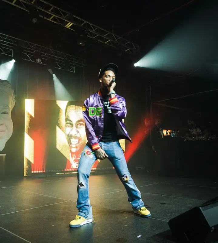 Key Glock outfit in Jordan and Gallery Dept., 2023