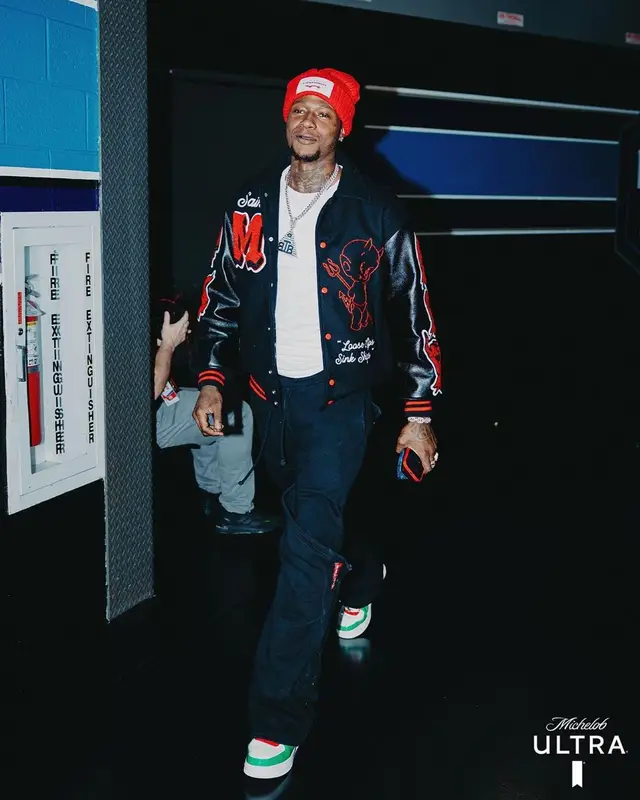 Terry Rozier outfit in Saint Michael, Bape, and Loverboy by Charles Jeffrey, 2023