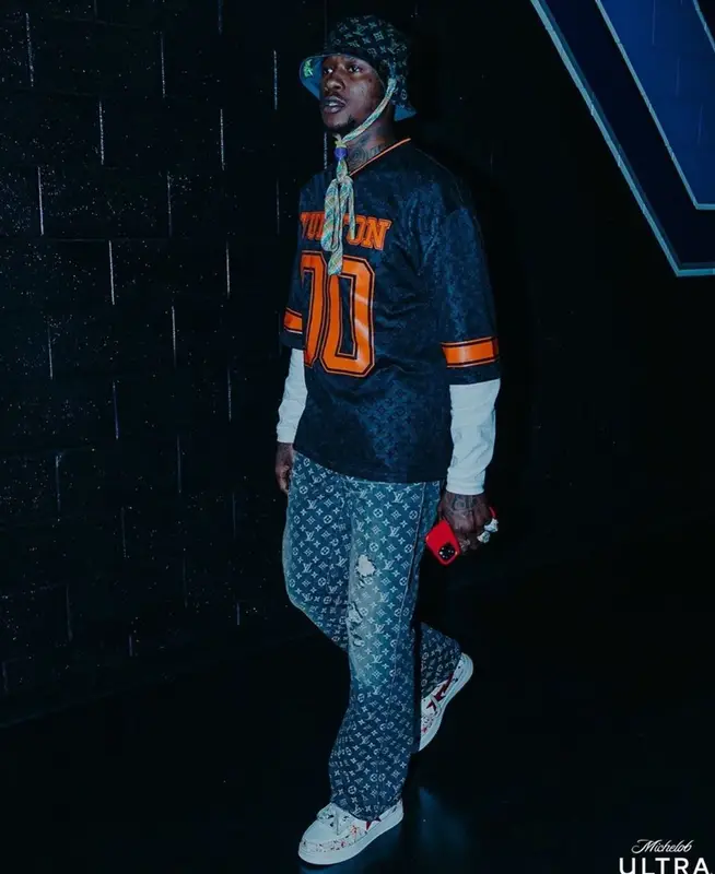 Terry Rozier outfit in Bape and Louis Vuitton, 2023