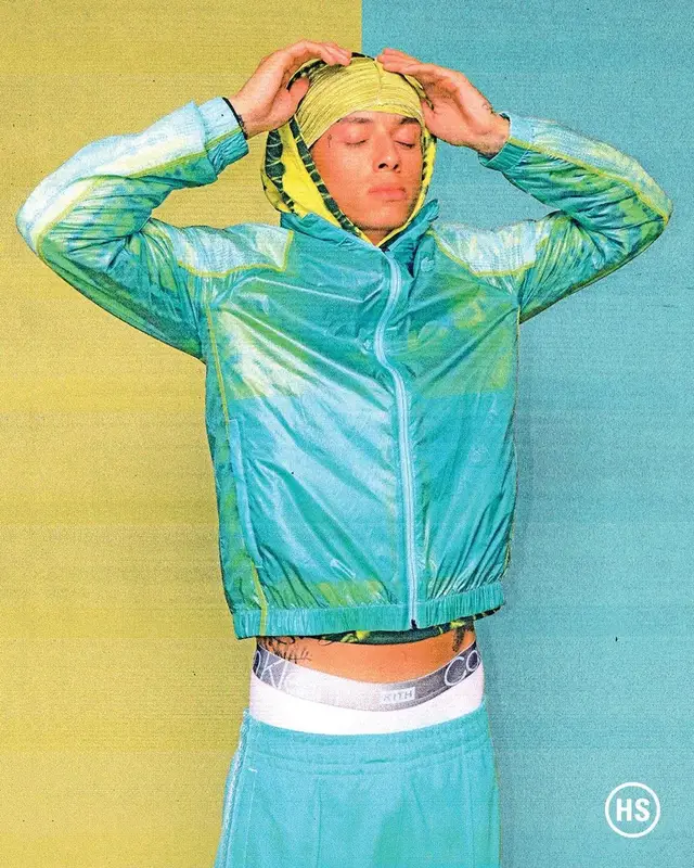 Central Cee outfit in Lacoste, Calvin Klein, and Kith, 2023