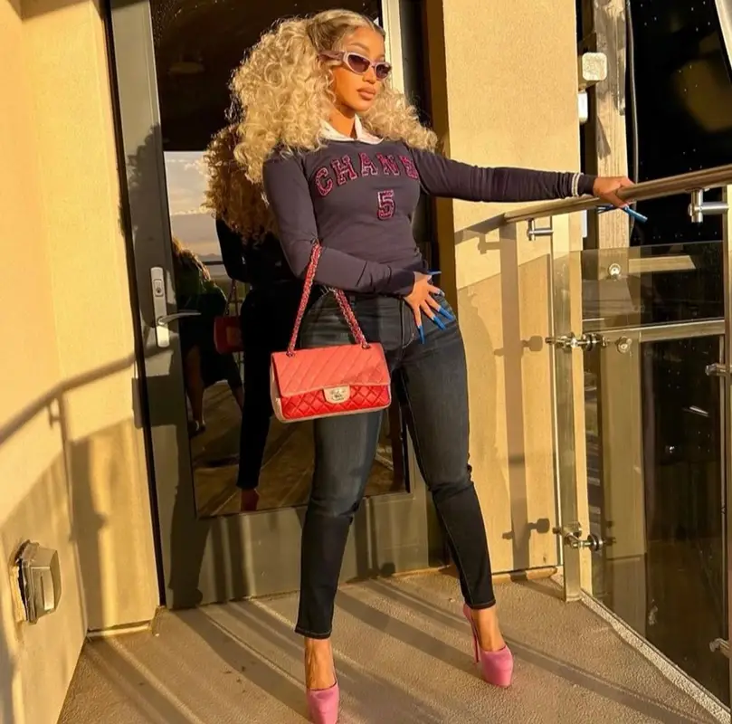 Cardi B outfit in Chanel, Gentle Monster, and Christian Louboutin, 2023