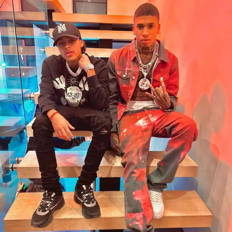 NLE Choppa outfit in Emilio Aparicio, Nike, and Calvin Klein, 2023