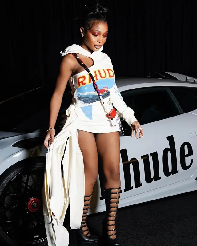 Jayda Wayda outfit in Rhude and Heaven, 2023