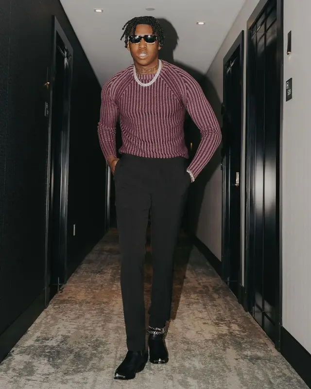 Yung Bleu outfit in Saks Potts, Celine, and Jacques Marie Mage, 2023