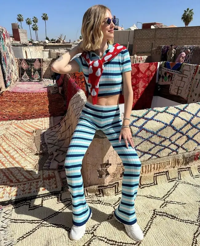Chiara Ferragni outfit in Benetton, 2023