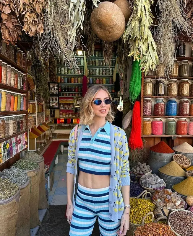 Chiara Ferragni outfit in Benetton, 2023