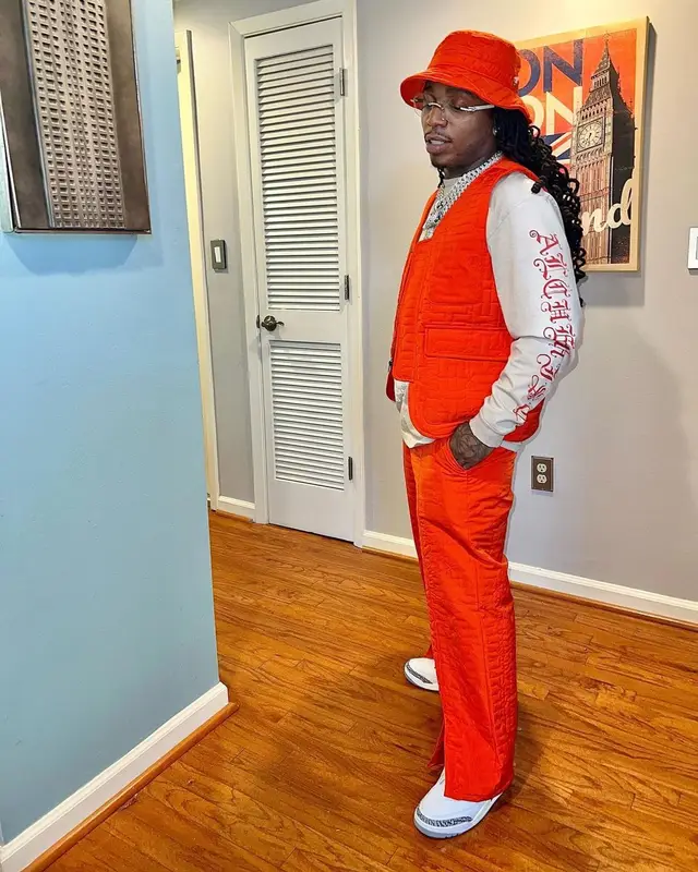 Jacquees outfit in Jordan and Honor The Gift, 2023