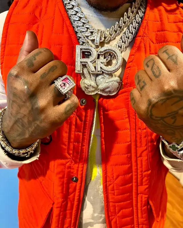 Jacquees outfit in Jordan and Honor The Gift, 2023