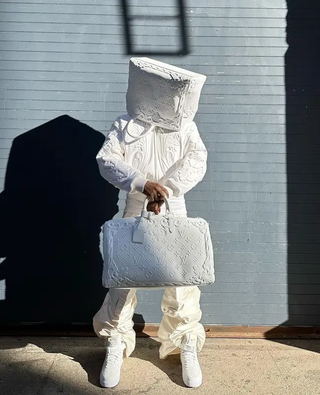 Bloody Osiris outfit in Louis Vuitton, Balenciaga, and Nike, 2023