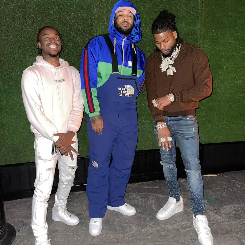 The Game outfit in Gucci, The North Face, and Nike, 2023