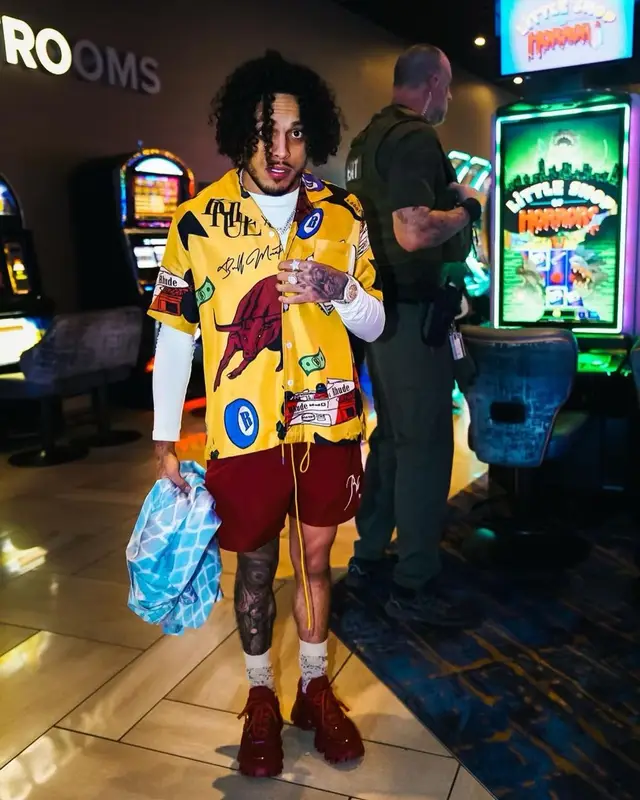 King Cid outfit in Rhude, Prada, and Gucci, 2023