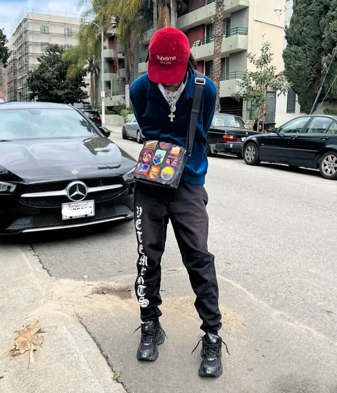 Onlybino outfit in Vetements, Louis Vuitton, and Supreme, 2023
