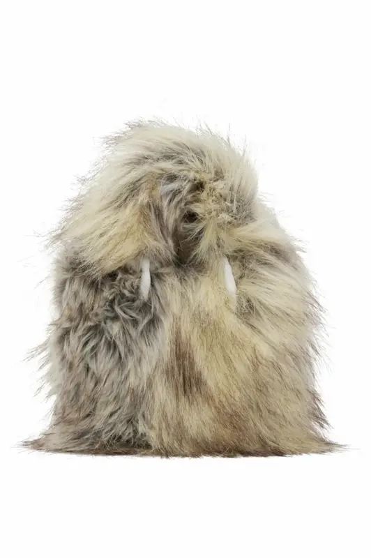 Ottolinger Beige Faux-Fur Signature Ceramic Bag $300