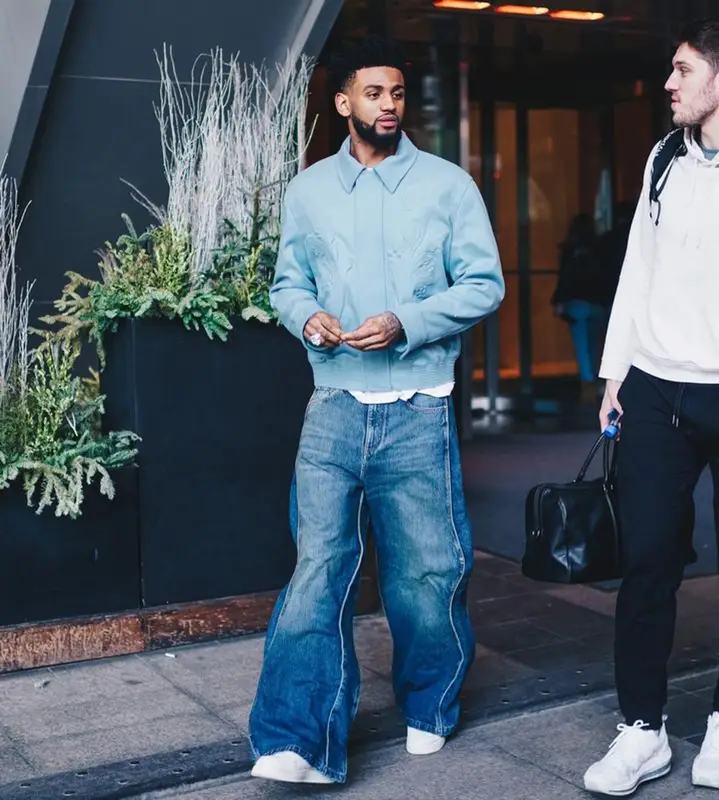 Nickeil Alexander-Walker outfit in Louis Vuitton and Nike, 2023