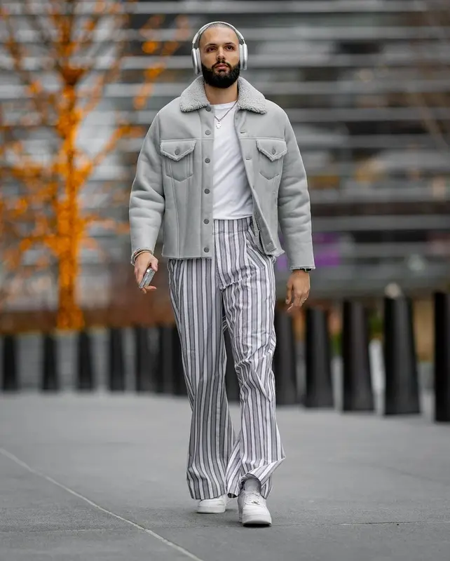Evan Mehdi Fournier outfit in Maison Margiela, Dries Van Noten, and Apple, 2023