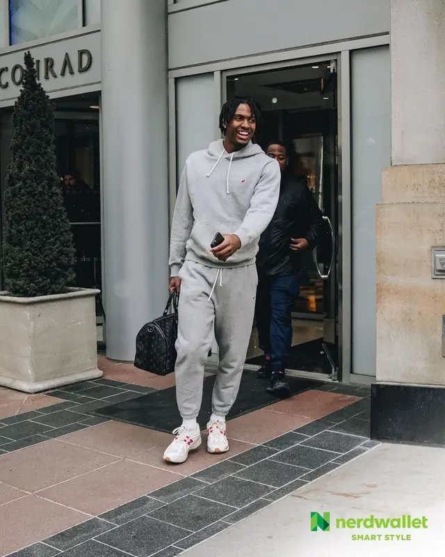 Tyrese Maxey outfit in New Balance and Louis Vuitton, 2023