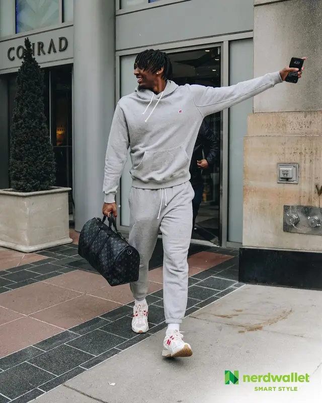 Tyrese Maxey outfit in New Balance and Louis Vuitton, 2023