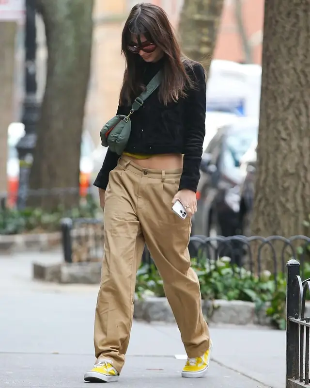 Emily Ratajkowski outfit in Courreges, Loewe, and Balenciaga, 2023