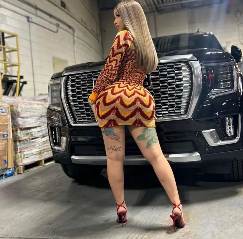 Cardi B outfit in Van Cleef & Arpels, Marni, and Saint Laurent, 2023