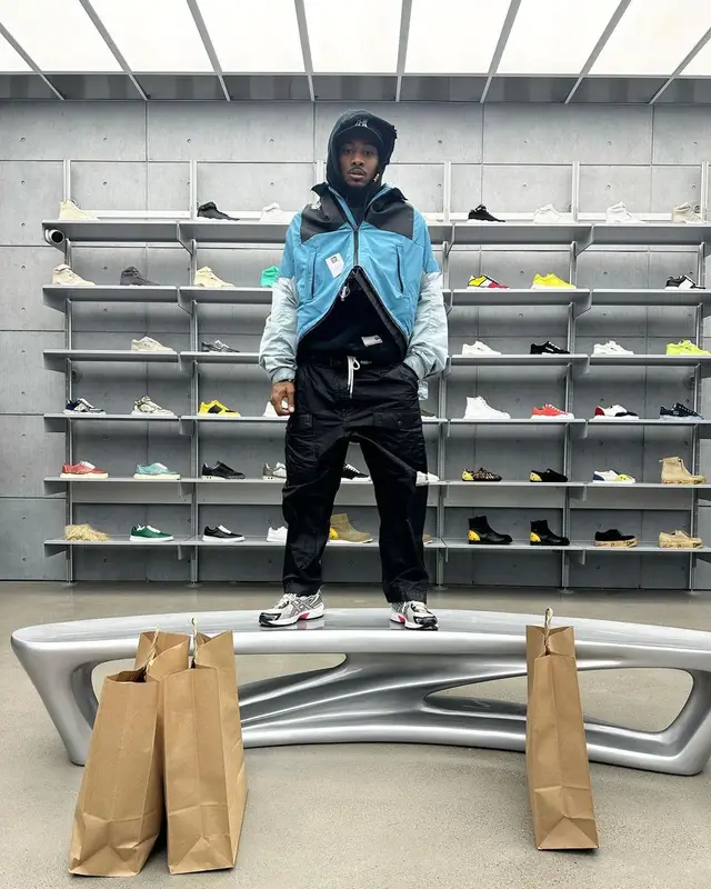 Stefon Diggs outfit in Maison Mihara Yasuhiro, Asics, and Mannahatta NYC, 2023