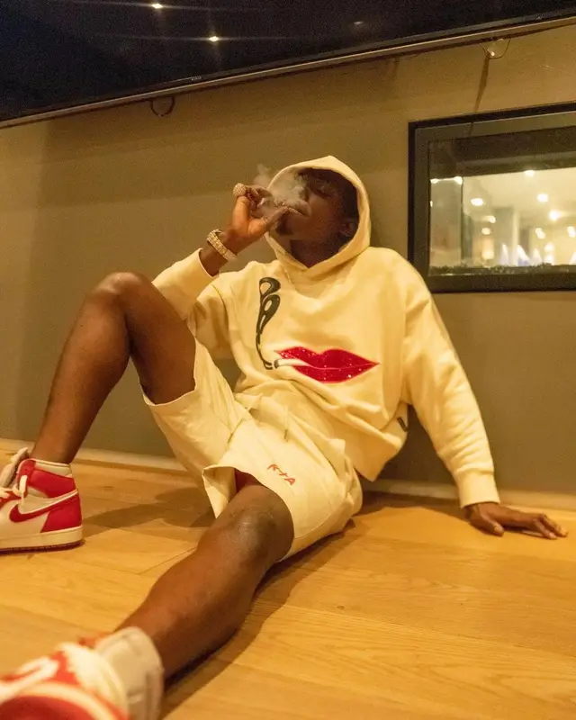 Bobby Shmurda outfit in Palm Angels, Rta, and Nike, 2023