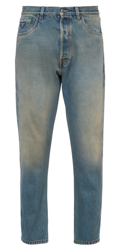 Prada Five Light Blue Pocket Denim Jeans $1320