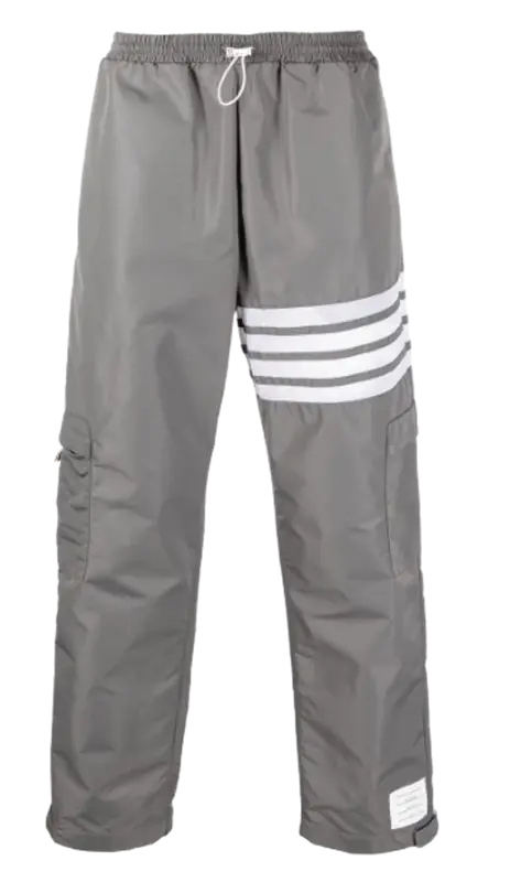 Thom Browne 4-Bar Striped Grey Track Pants $990