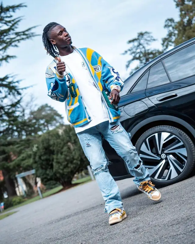 Eduardo Camavinga outfit in Arte Antwerp, Kenzo, and Lanvin, 2023