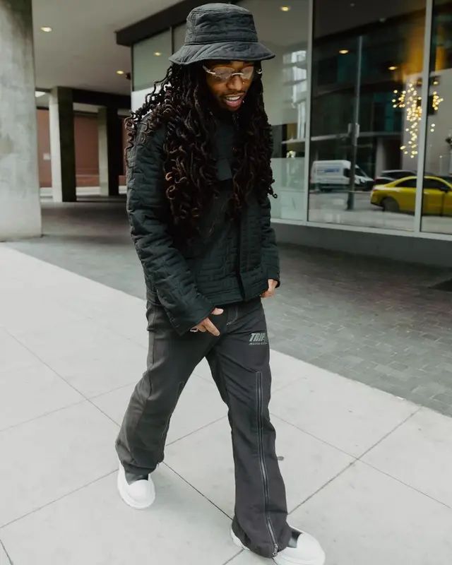 Jacquees outfit in Alexander McQueen and Honor The Gift, 2023