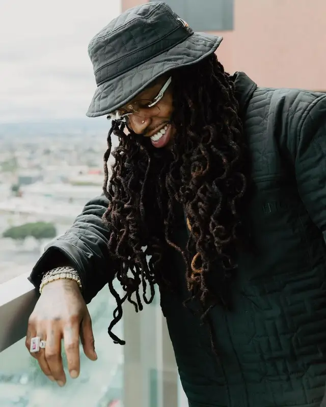 Jacquees outfit in Alexander McQueen and Honor The Gift, 2023