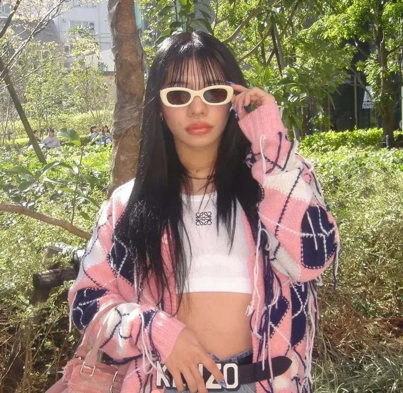 Toua outfit in Loewe, Loverboy by Charles Jeffrey, and Gentle Monster, 2023
