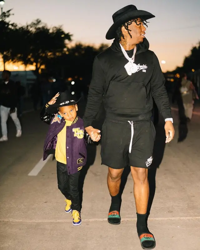 Fredo Bang outfit in Amiri and Gucci, 2023