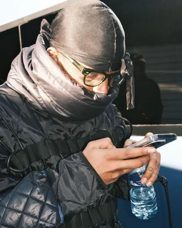 Ski Mask The Slump God outfit in Keep Going Kid, 2023