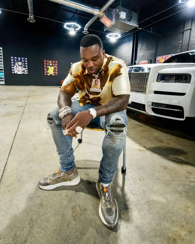BandMan Kevo outfit in Fendi, Amiri, and Gucci, 2023