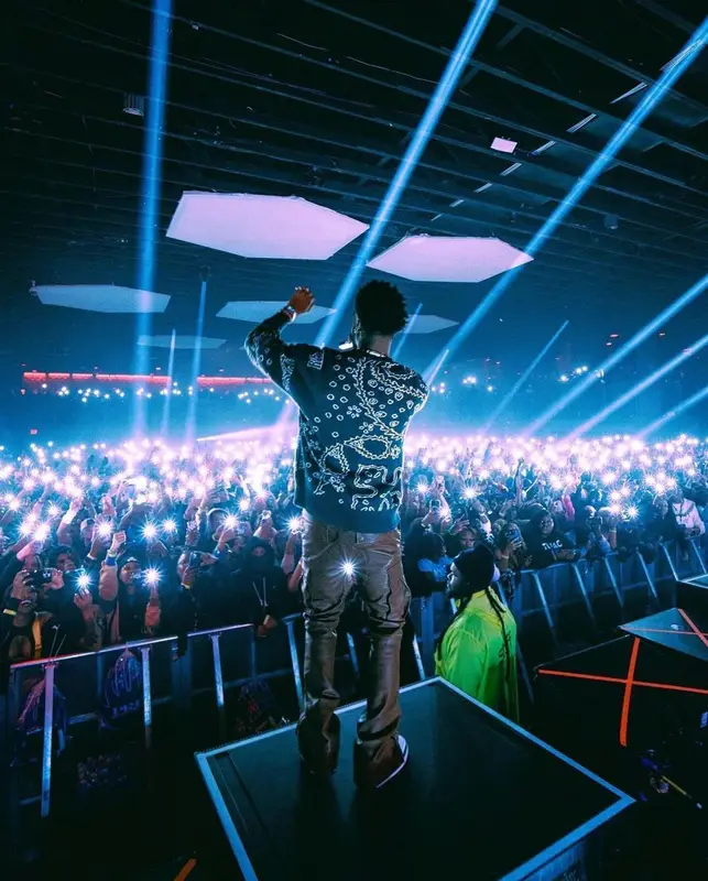 Key Glock outfit in Rhude, Amiri, and Jordan, 2023