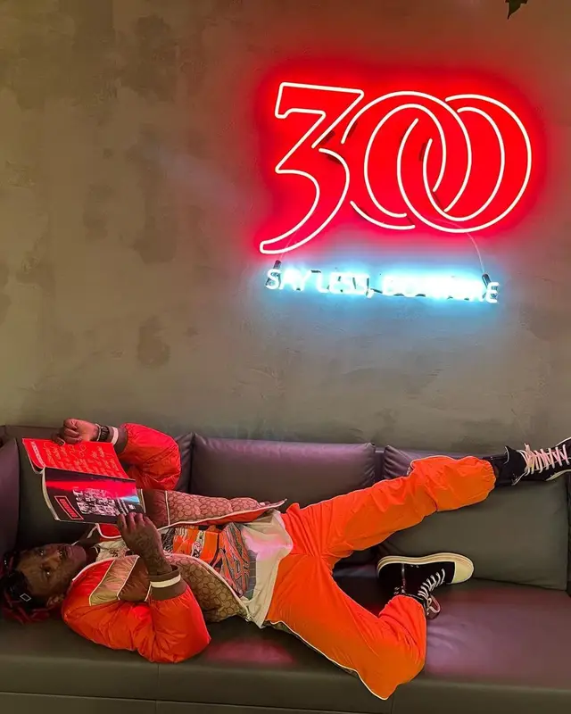 Famous Dex outfit in Coach, Rick Owens, and Versace, 2023
