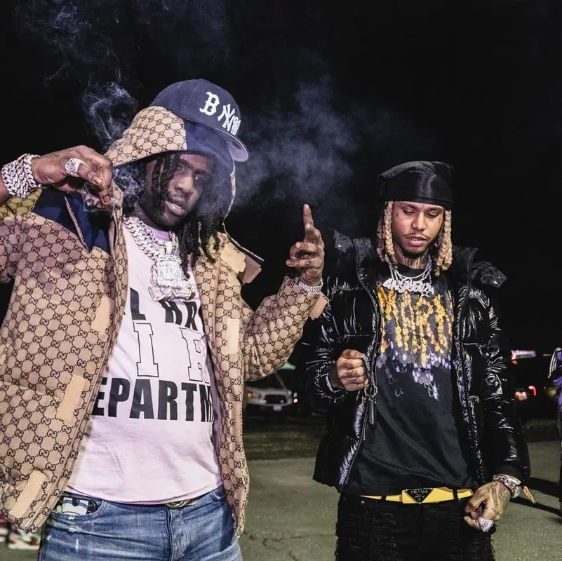 Chief Keef outfit in Gucci, Amiri, and Nike, 2023